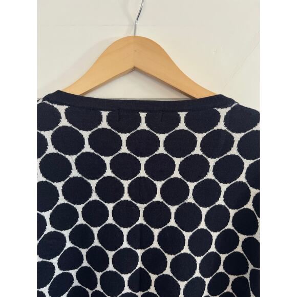 NWT Foxcroft Navy White Polka Dot Cardigan Women 2X Old Money Academia Office - Picture 12 of 16